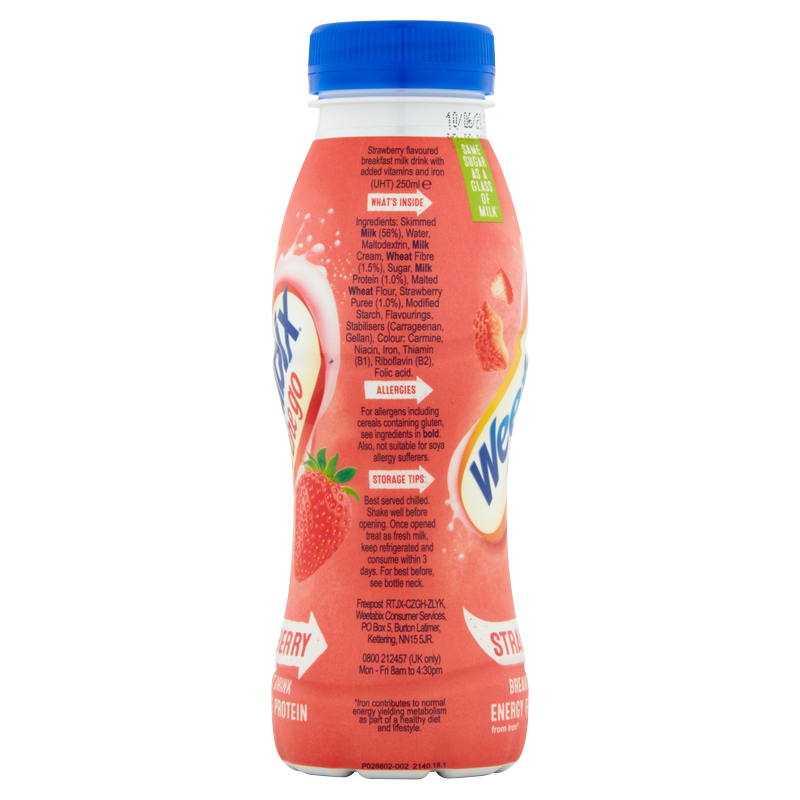 Weetabix On The Go Breakfast Drink Strawberry, 250ml Drinks fast