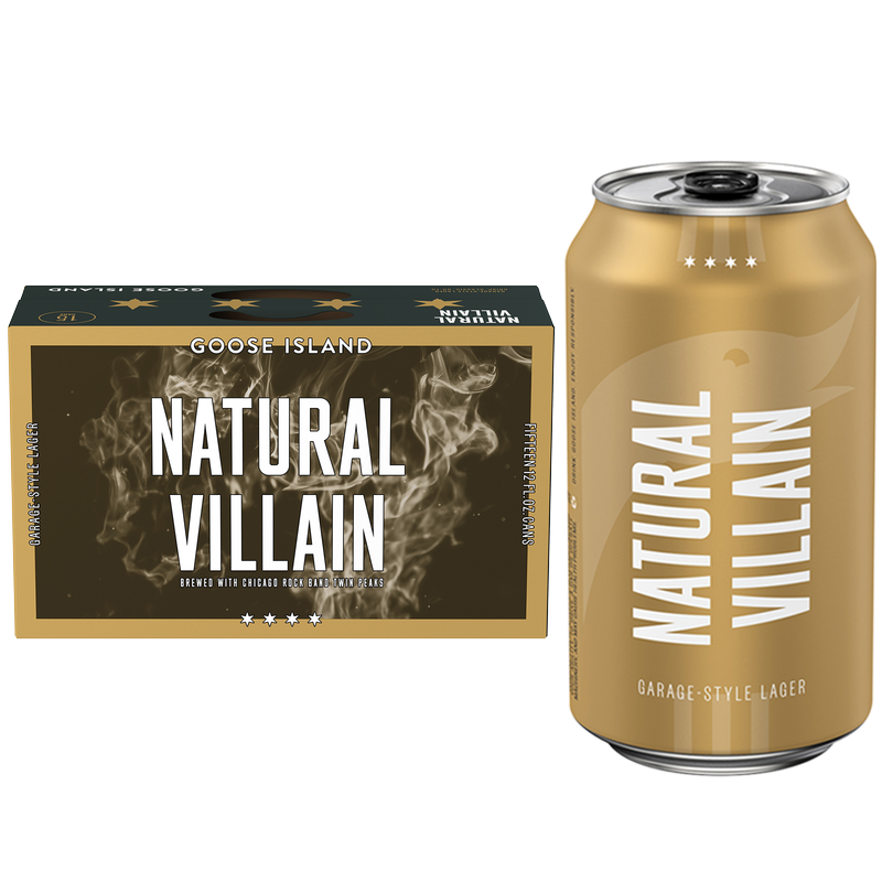 Goose Island Natural Villain Lager 15pk 12oz Can 4.7% ABV