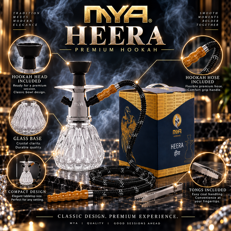 Hookah Mya Saray Herra Clear Glass 9"
