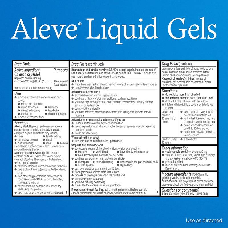 Aleve Liquid Gels 20ct