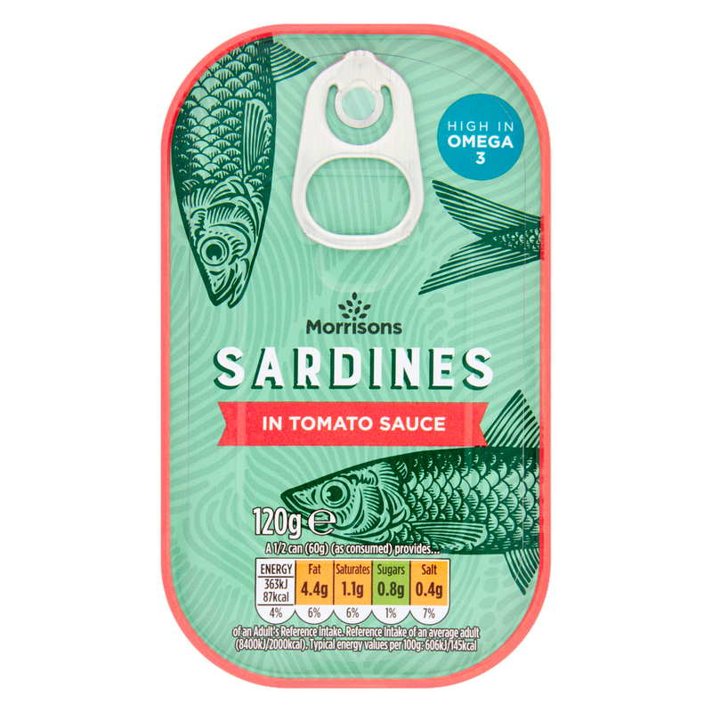 Morrisons Sardines in Tomato Sauce, 120g