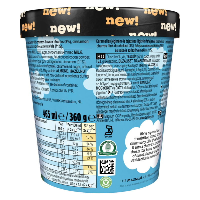 Ben & Jerry's Churrifically Churros-y, 465ml