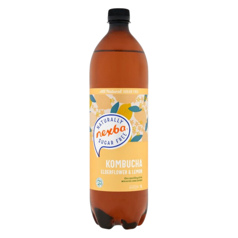 Nexba Elderflower & Lemon Kombucha, 1L