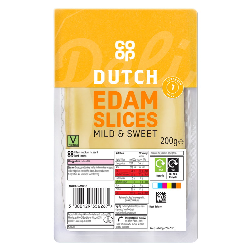 Co-op Edam Slices, 200g