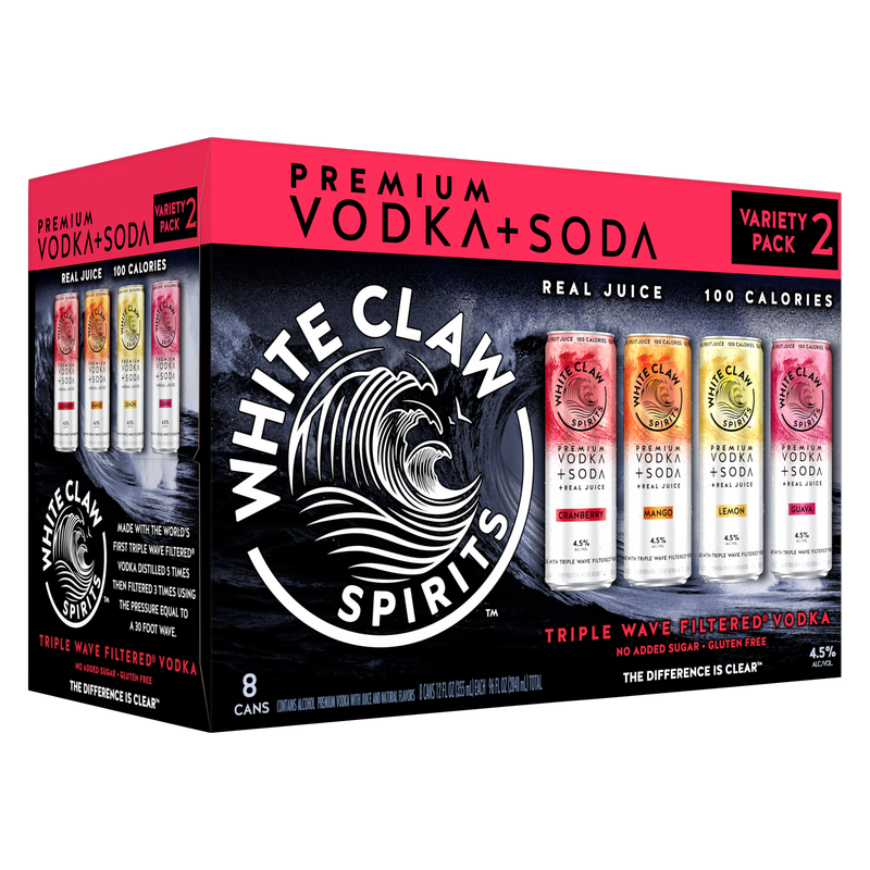White Claw Vodka + Soda Variety #2 8pk 12oz Can 4.5% ABV