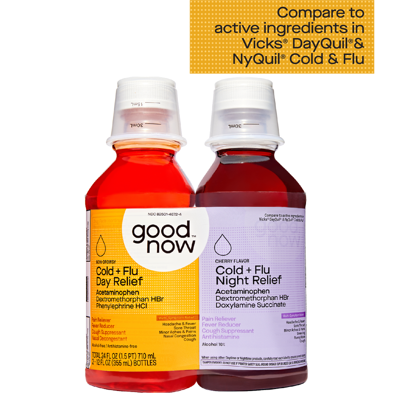 Goodnow Day & Night Cold + Flu Relief 2-12 fl oz