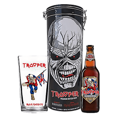 Robinson's Trooper Iron Maiden Gift Pack with Glass Single 16.9oz Btl