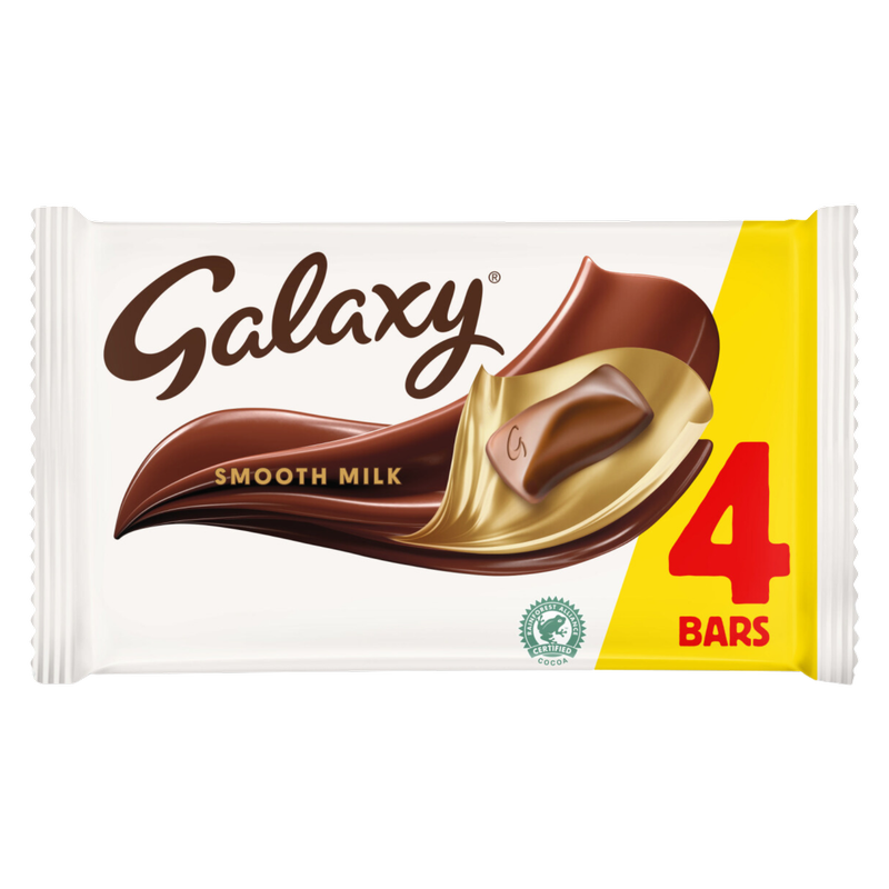 Galaxy Smooth Milk Chocolate Bar, 4 x 42g