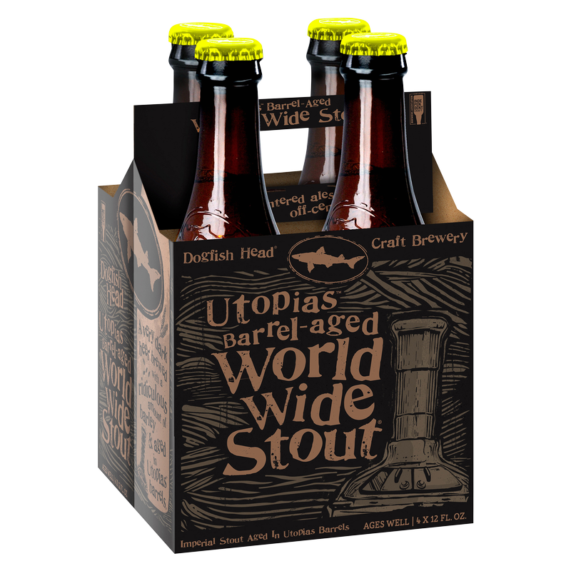 Dogfish Head Brewing Barrel-Aged World Wide Stout (4PKB 12 OZ)