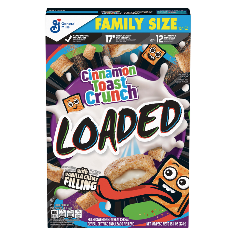 Cinnamon Toast Crunch Loaded Family Size Cereal, 15.1oz. 