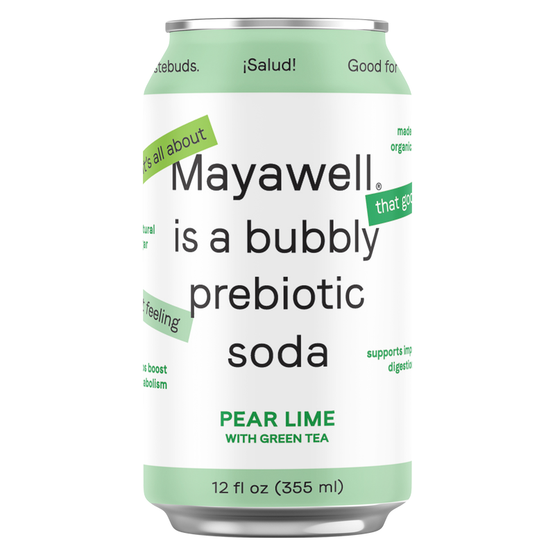 Mayawell Pear Lime Prebiotic Soda 12oz