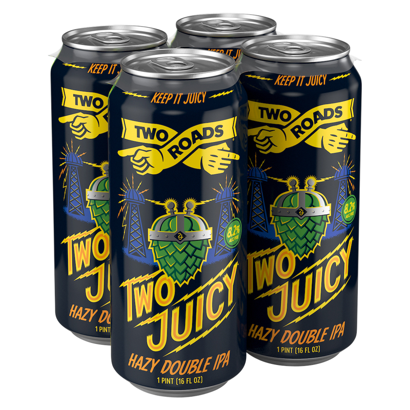 Two Roads Brewing Co. Juicy Hazy Double IPA 4pk 16oz Can  8.2% ABV