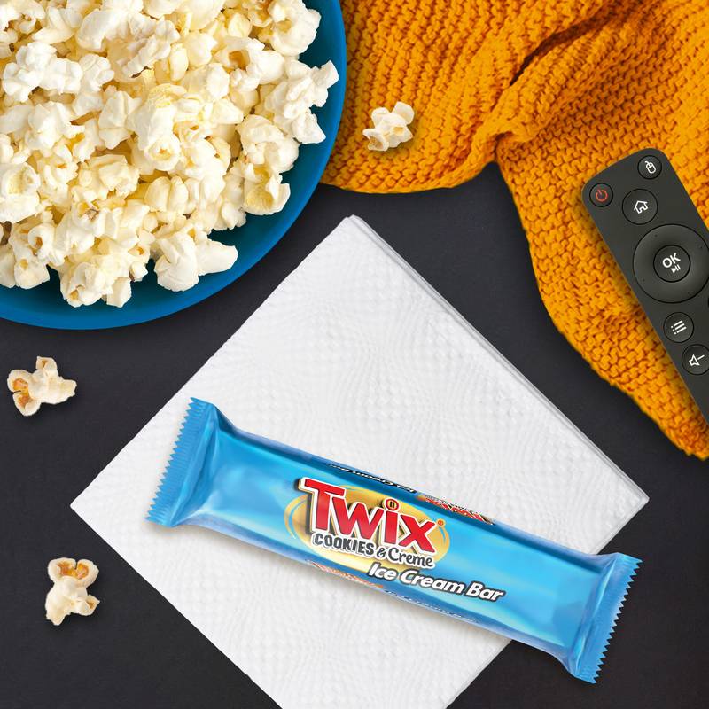 TWIX Cookies & Cream Milk Chocolate Ice Cream Bar, 1ct