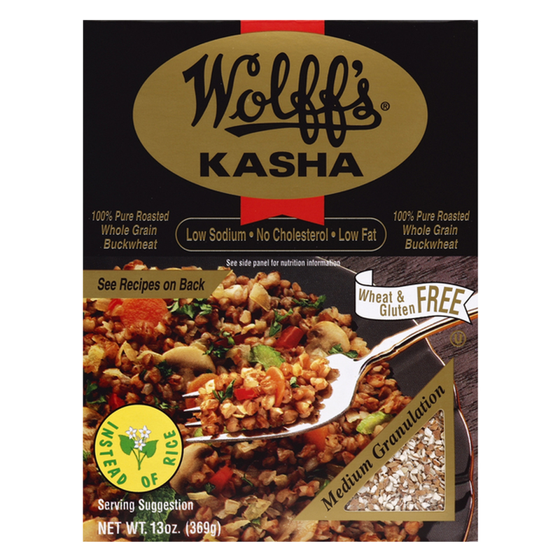 Wolff's Kasha 100% Whole Grain Buckwheat Meduim Granulation 13oz