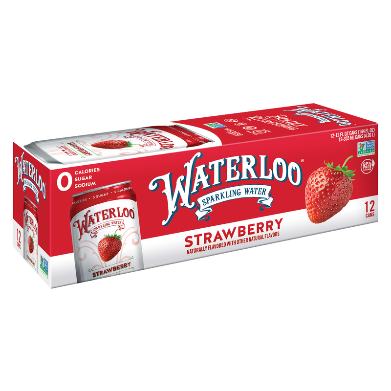 Waterloo Sparkling Strawberry Water 12pk 12oz Can