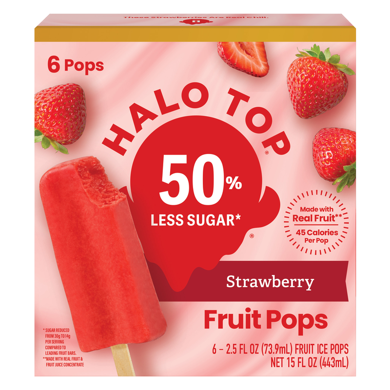 Halo Top Strawberry Fruit Pops 6ct