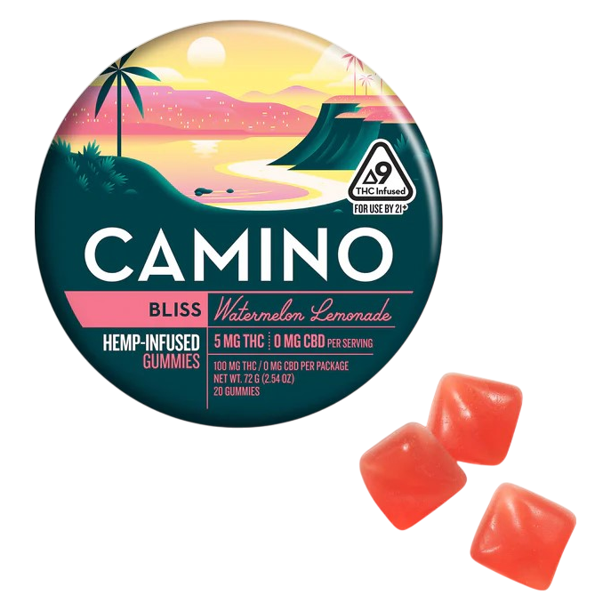 Camino Watermelon Lemonade 'Bliss' 5mg THC Gummies, 20 Count