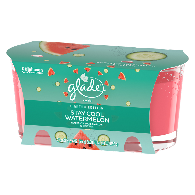 Glade Candle Stay Cool Watermelon 2pk - 6.8 oz