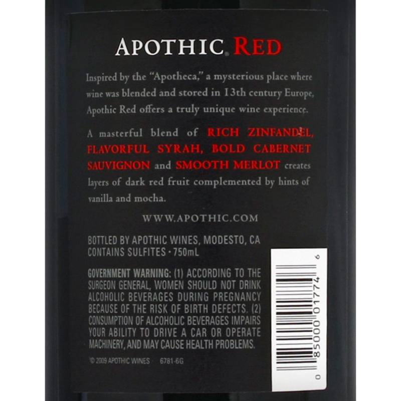 Apothic Red 750ml