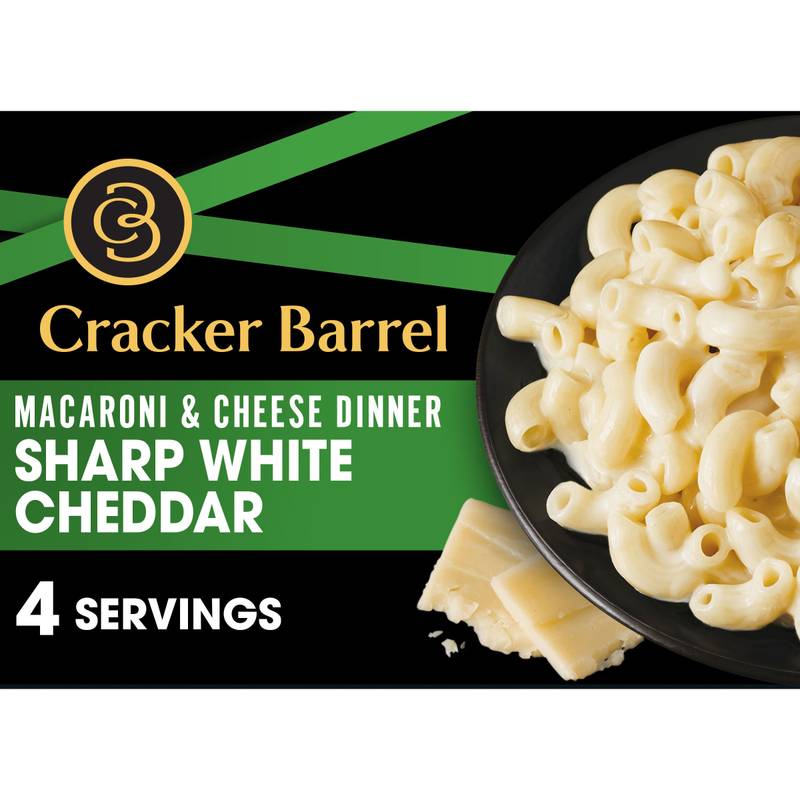 Cracker Barrel White Cheddar Macaroni & Cheese Box, 14oz. 