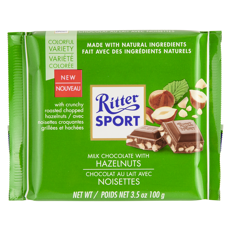 Ritter Sport Milk Chocolate with Chopped Hazelnuts Bar 3.5oz
