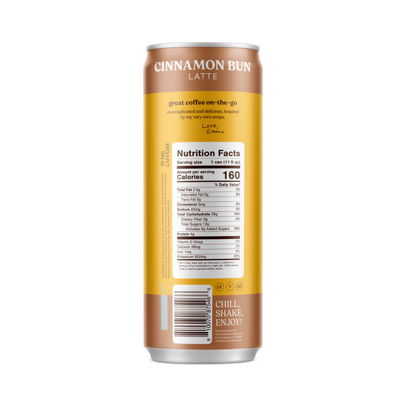 Chamberlain Oatmilk Cinnamon Bun Latte 