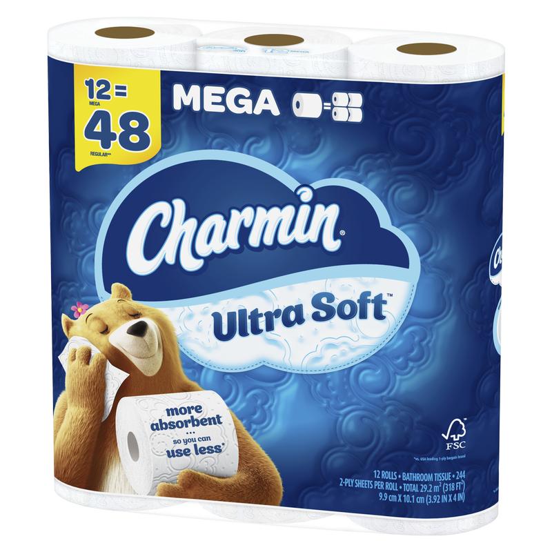 Charmin Ultra Soft Toilet Paper Mega Rolls 12ct