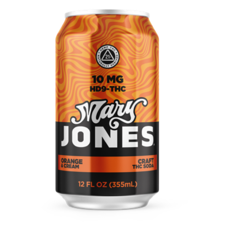 Mary Jones Orange Cream 10mg THC Soda 12oz Can
