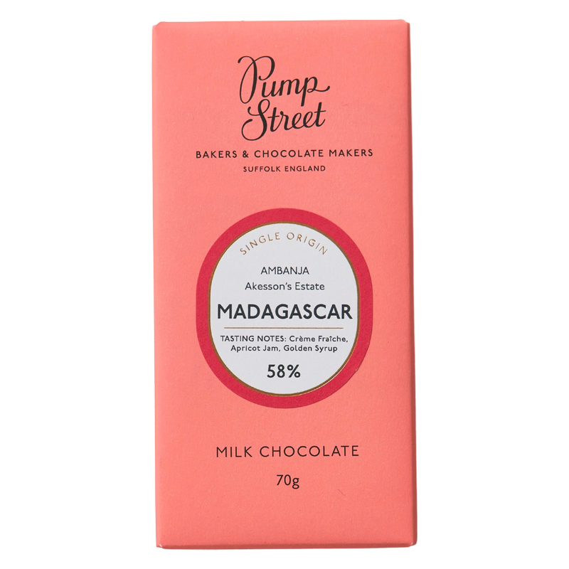 Pump Street Madagascar 58% Milk Chocolate, 70g