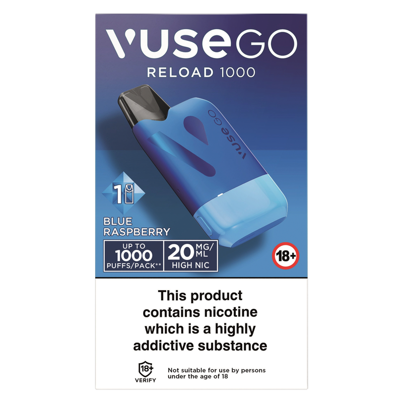 Vuse Go Reload Blue Starter Kit Blue Raspberry 20mg/ml, 2 x 2ml