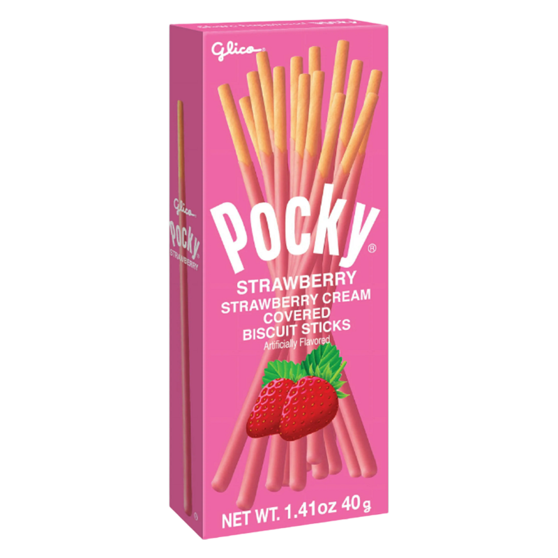 Glico Pocky Strawberry Sticks, 1.41oz