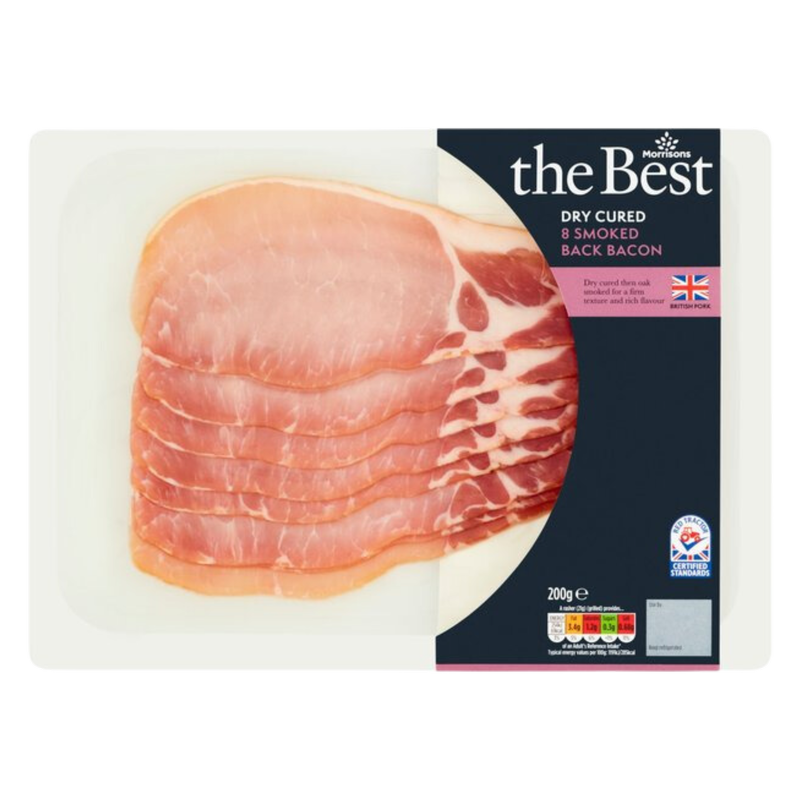 Morrisons The Best Cured Unsmoked Back Bacon, 220g