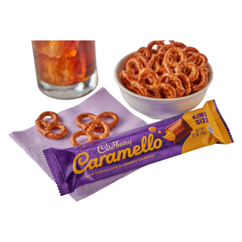 Cadbury Caramello Chocolate con leche y caramelo, tamaño King Size, 2.7 oz