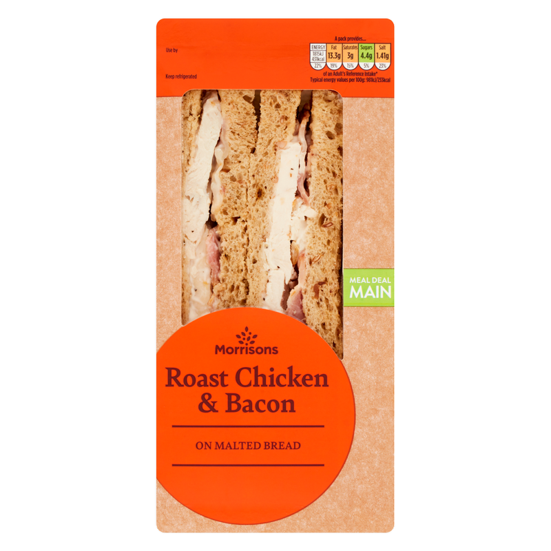 Morrisons Chicken & Bacon Sandwich, 1pcs