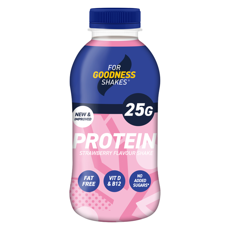 For Goodness Shakes Protein Shake Strawberry Flavour, 435ml