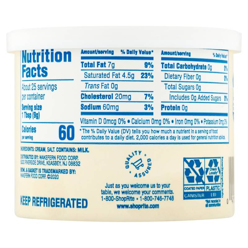 Bowl & Basket Whipped Salted Butter - 8oz