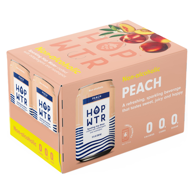 HOP WTR Peach 6pk 12oz Can