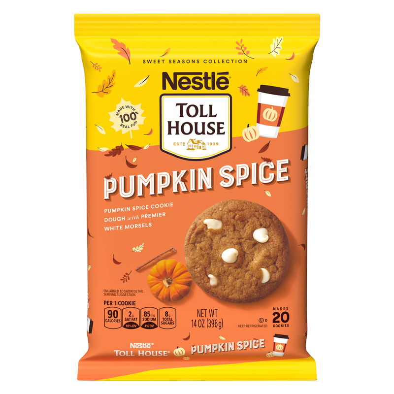 Nestle Toll House Pumpkin Spice Cookie Dough - 20ct/14oz