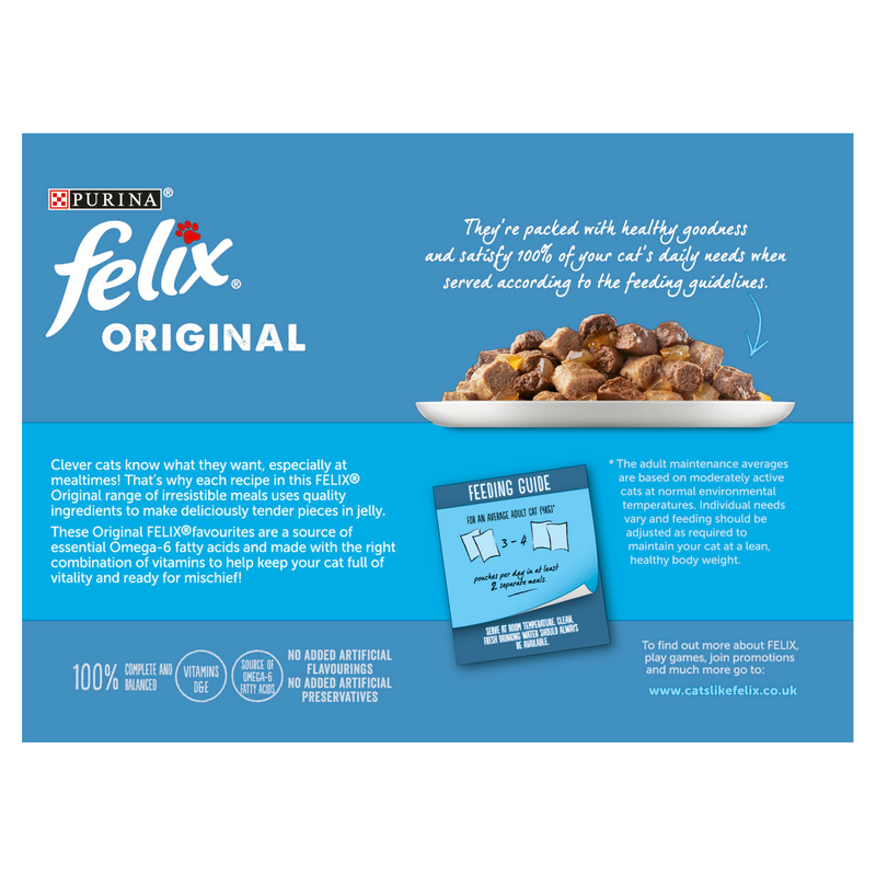 Felix Adult Cat Food Fish Selection in Jelly, 12 x 100g