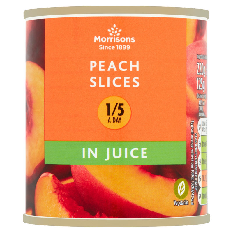 Morrisons Peach Slices In Juice, 220g