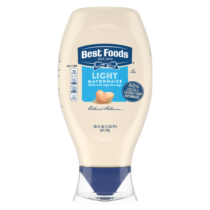 Best Foods Light Mayonnaise Easy Out Squeeze Bottle 20oz