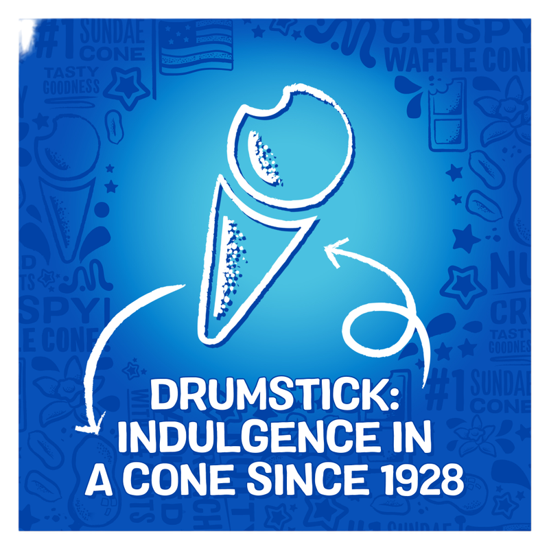 Drumstick King Size Vanilla with Chocolatey Swirls Ice Cream Cone 1ct 