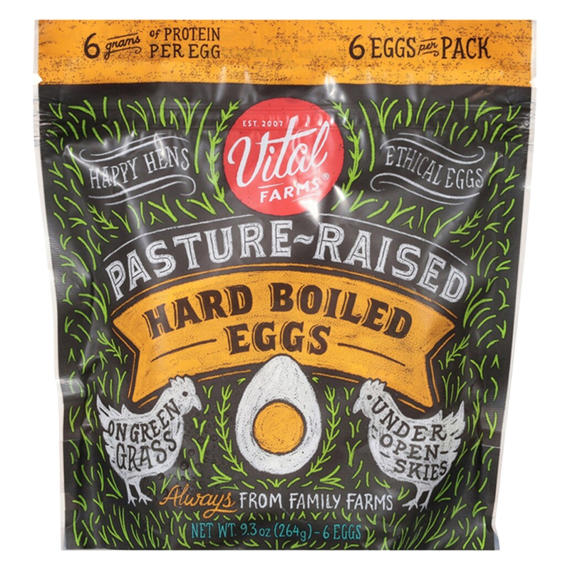 Vital Farms Pasture-Raised Hard Boiled Eggs - 6ct