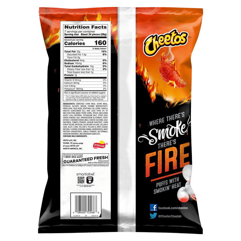 Cheetos Flamin' Hot Smoky Ghost Pepper Puffs 7oz