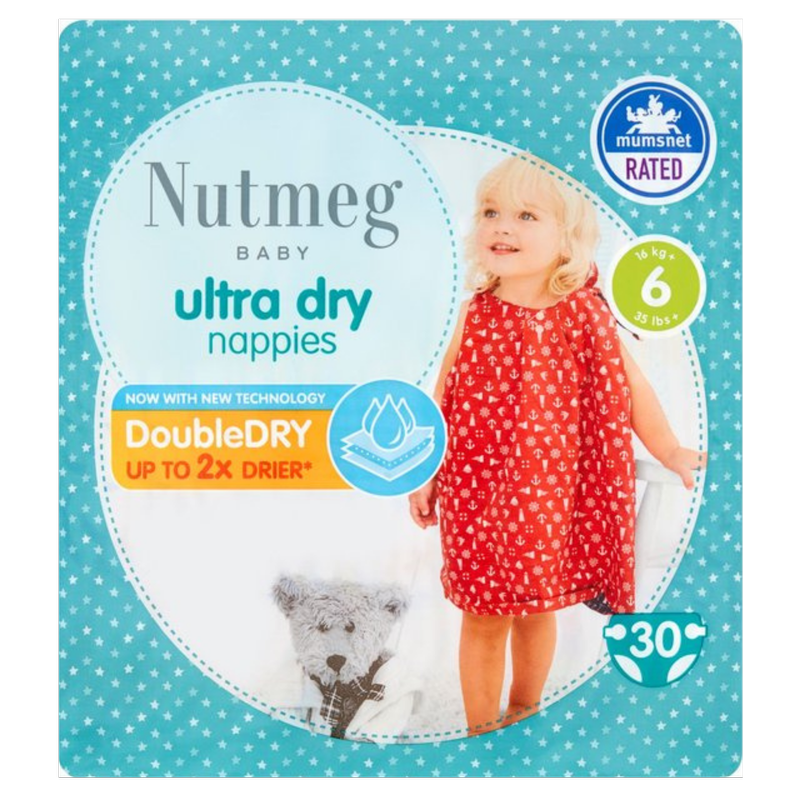 Nutmeg Ultra Dry Size 6, 30pcs