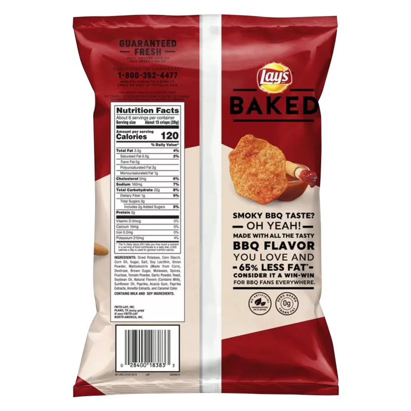 Lay's Baked Barbeque Potato Chips 6.25oz
