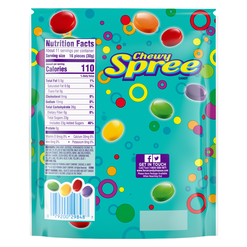 Wonka Spree Original Hard Candy, Resealable Bag, 12 oz