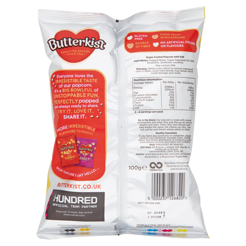 Butterkist Sweet & Salted Popcorn, 100g