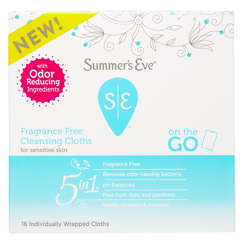 Summer's Eve Cleansing Cloth Fragrance Free 16ct