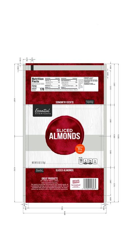 Essential Everyday Sliced Almonds, 6oz.